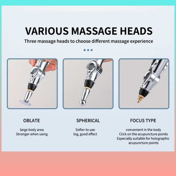 Acupuncture Pen 3-in-1 Electronic Acupuncture Pen Energy Pulse Massage Pen - Picture 10 of 16